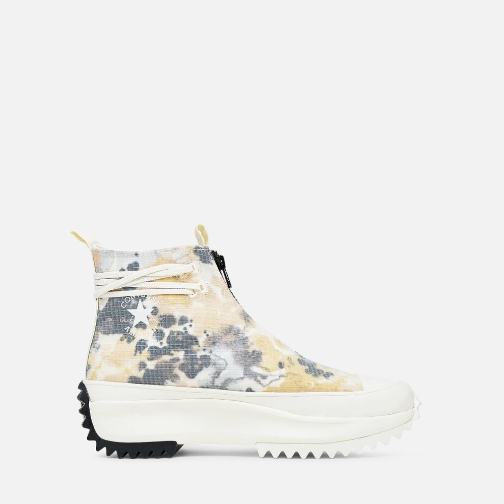 Converse Unisex Run Star Hike Hi Egret/White/Black WASHED FLORALS 170776C - Picture 6 of 11